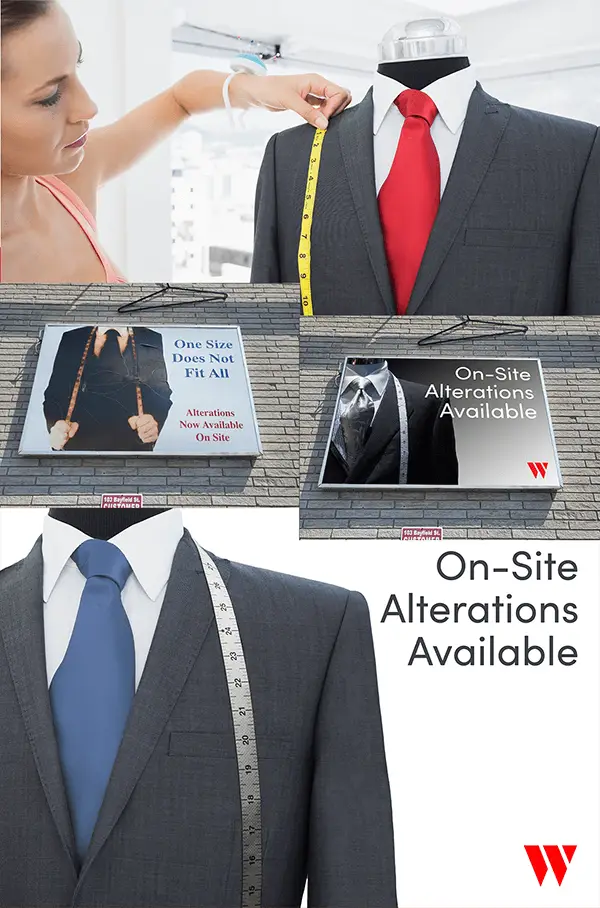 Sample of the Large Scale Signage completed for Wright Cleaners